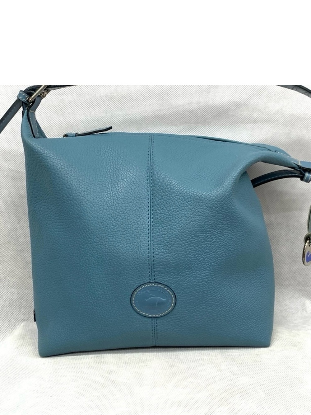 Dooney & Bourke Blue Teal Pebbled Leather Shoulder Bag